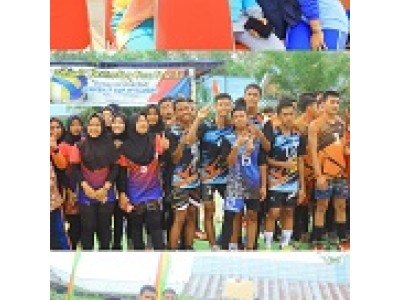 kemenangan bola Volly SMK Pada turnamen yang diadakan smk negeri 1 rambah